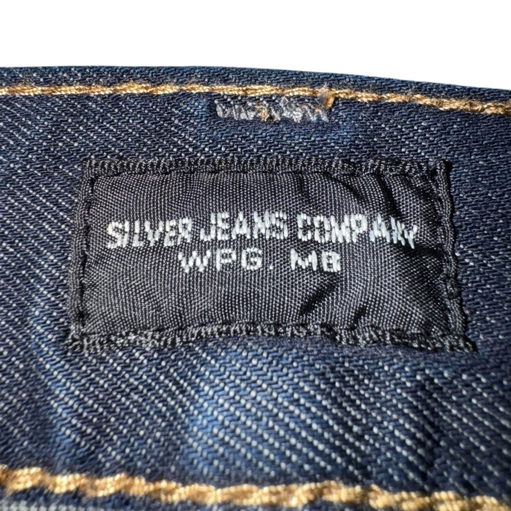 Silver Jeans Men’s Ashdown Sz 34x34 Dk Indigo Wash Slim Leg Dressy Soft Stretch View 4